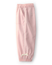 Cargar imagen en el visor de la galería, Toddler Girl Bow-Cuff Poplin Joggers - Pink
