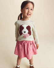 Cargar imagen en el visor de la galería, Toddler Girl Dog Sweater - Cream
