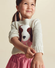 Cargar imagen en el visor de la galería, Toddler Girl Dog Sweater - Cream
