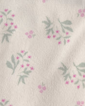 Cargar imagen en el visor de la galería, Cobija de felpa floral en morado y crema
