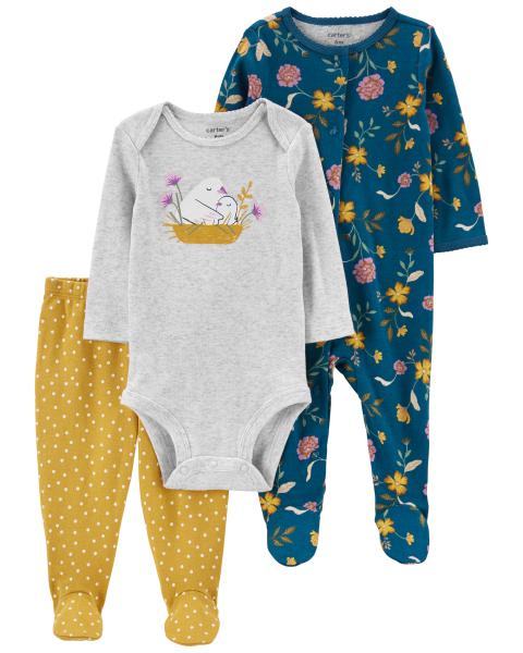 Baby Girl 3-Piece Pant Set