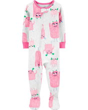 Cargar imagen en el visor de la galería, 1-Piece 100% Snug Fit Cotton Footie PJs
