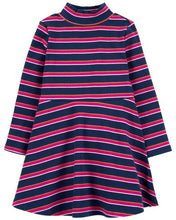 Cargar imagen en el visor de la galería, Striped Long-Sleeve Ribbed Dress
