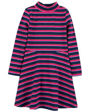 Cargar imagen en el visor de la galería, Striped Long-Sleeve Ribbed Dress
