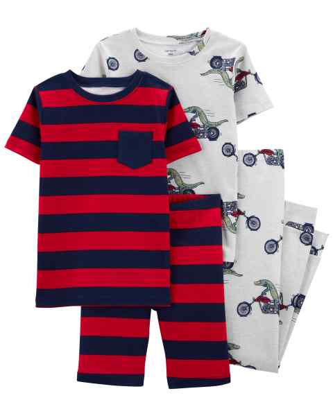 2-Pack 4 Piece Crocodile Pajama Set